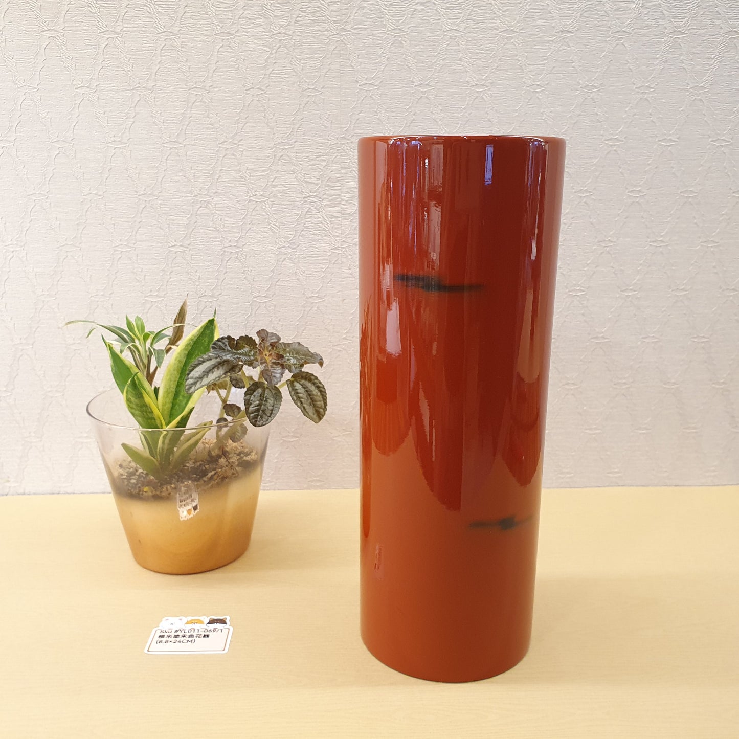 根來塗朱色花器(已售)