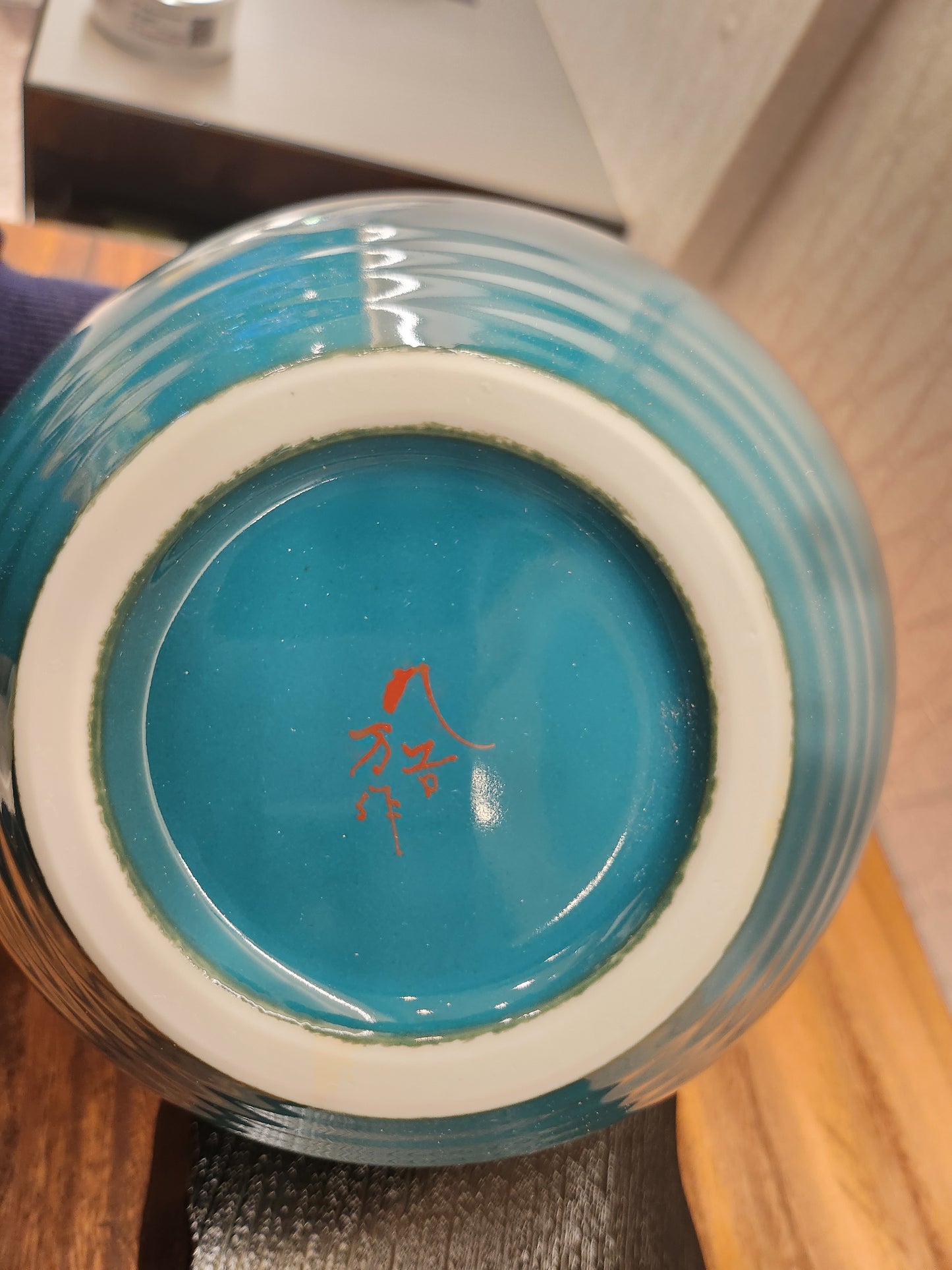 櫻花與秋葉 九谷燒帶座花瓶(SOLD)