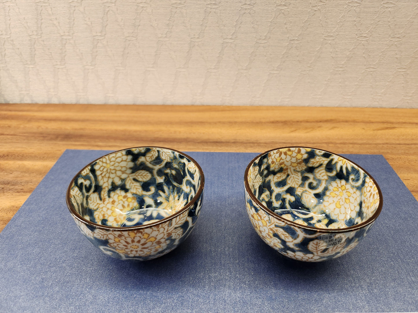 彩色蔓藤花紋海軍美濃燒日本茶杯(已售)