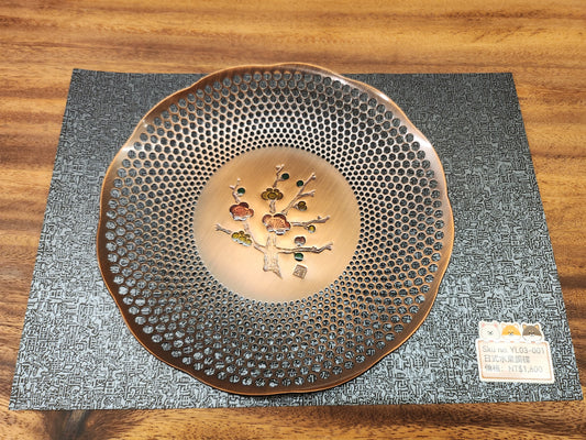 玉利久 純銅菓子皿茶托 (20CM)SOLD