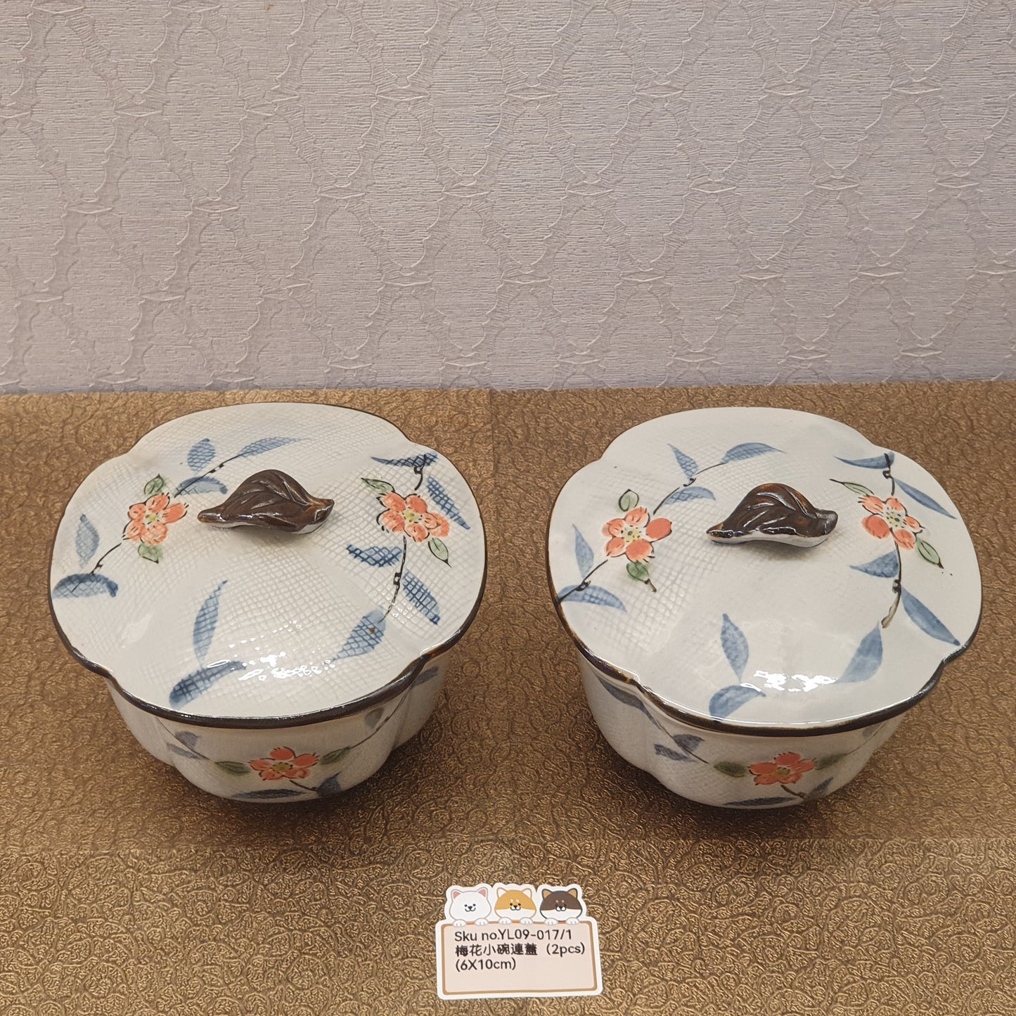 梅花小碗連蓋(SOLD)