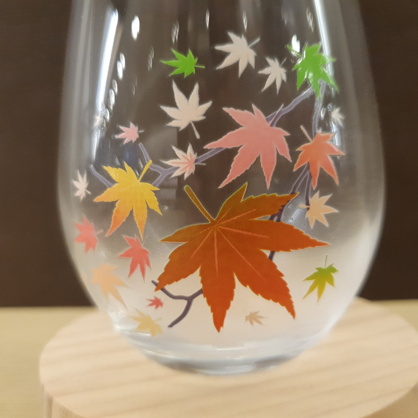 櫻花楓葉玻璃杯(已售)
