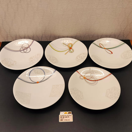 庫山窯白底和結圖案小碟16CM-5PCS(SOLD)