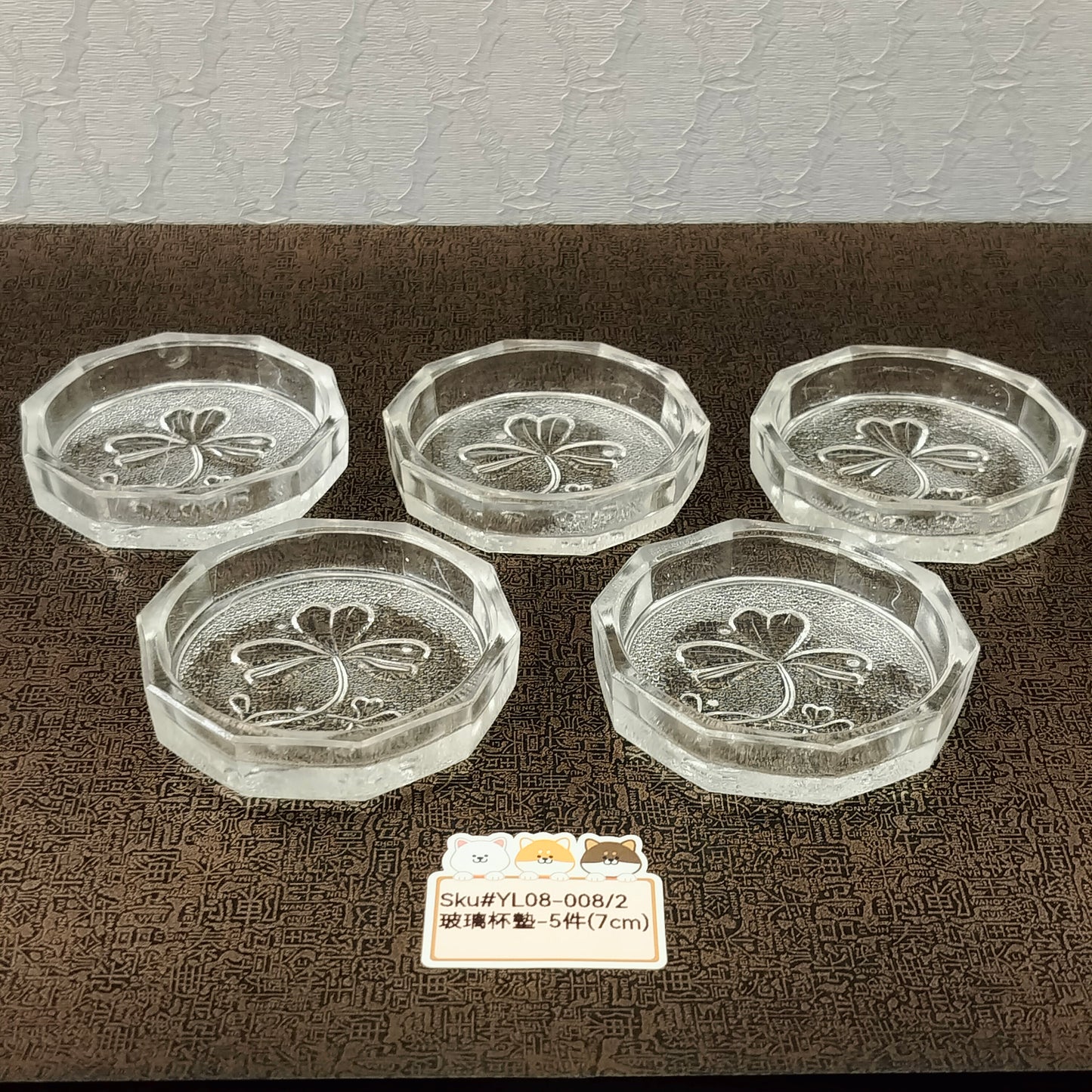 玻璃杯墊4pcs-7cm(已售)